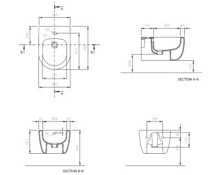 Биде Allen Brau Infinity 4.31005.20 подвесное белое